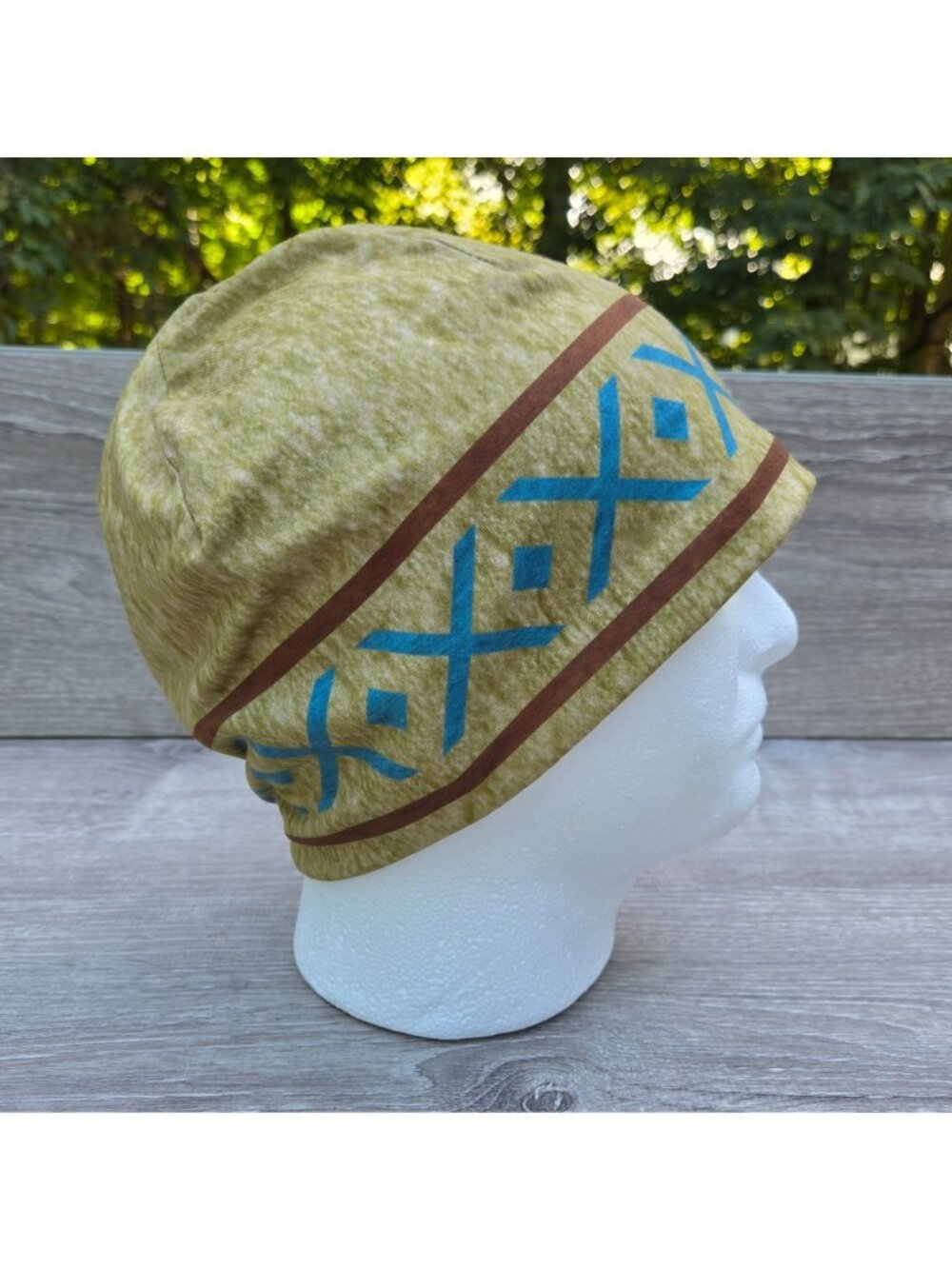 EUC Oaken Inspired All-Over Print Beanie Frozen Inspired Geometric Pattern